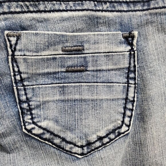 Zana Di Junior's Vintage‎ Y2K Acid Wash Low Rise Flare Leg Jeans Size 9 - Picture 5 of 6